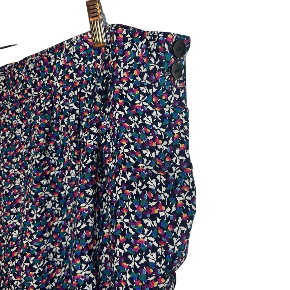 Vintage Maggie McNaughton Floral Culotte Shorts Blue Multicolor 28W - Picture 5 of 10